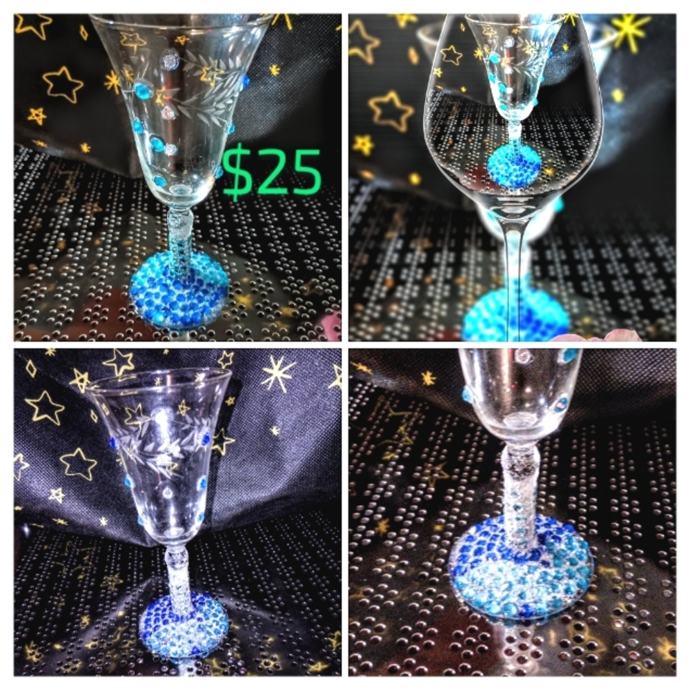 Hand designed wine glass